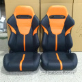 Asiento de carreras de un solo control deslizante de PVC negro